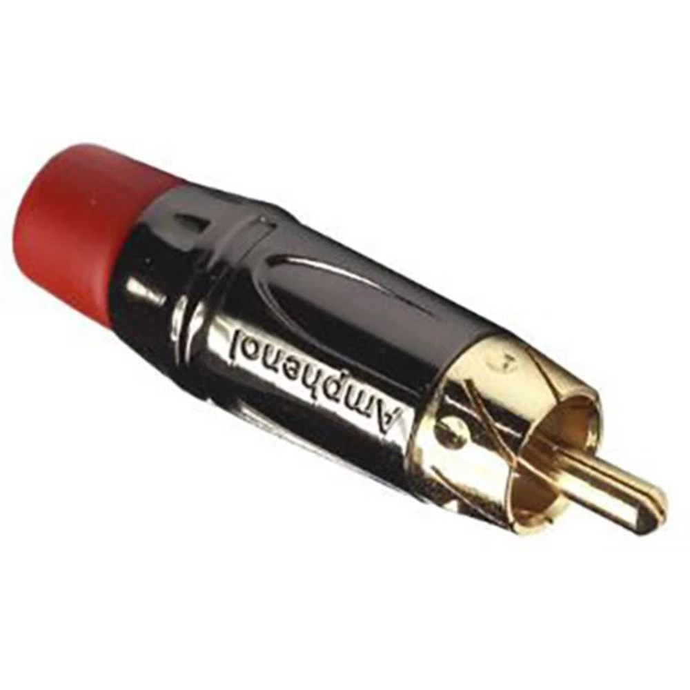 Činč konektor Ravni muški konektor Broj polova: 2 Mono Crno-krom, Crvena Amphenol 1 ST slika