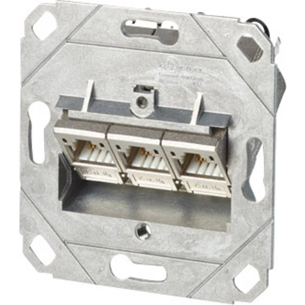 Mrežna utičnica Podžbukna Upotreba/utičnica CAT 6A 3 vrata Metz Connect slika