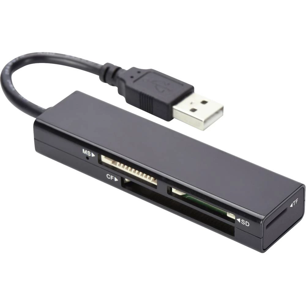 ednet Eksterni čitać kartica USB 2.0 Crna slika