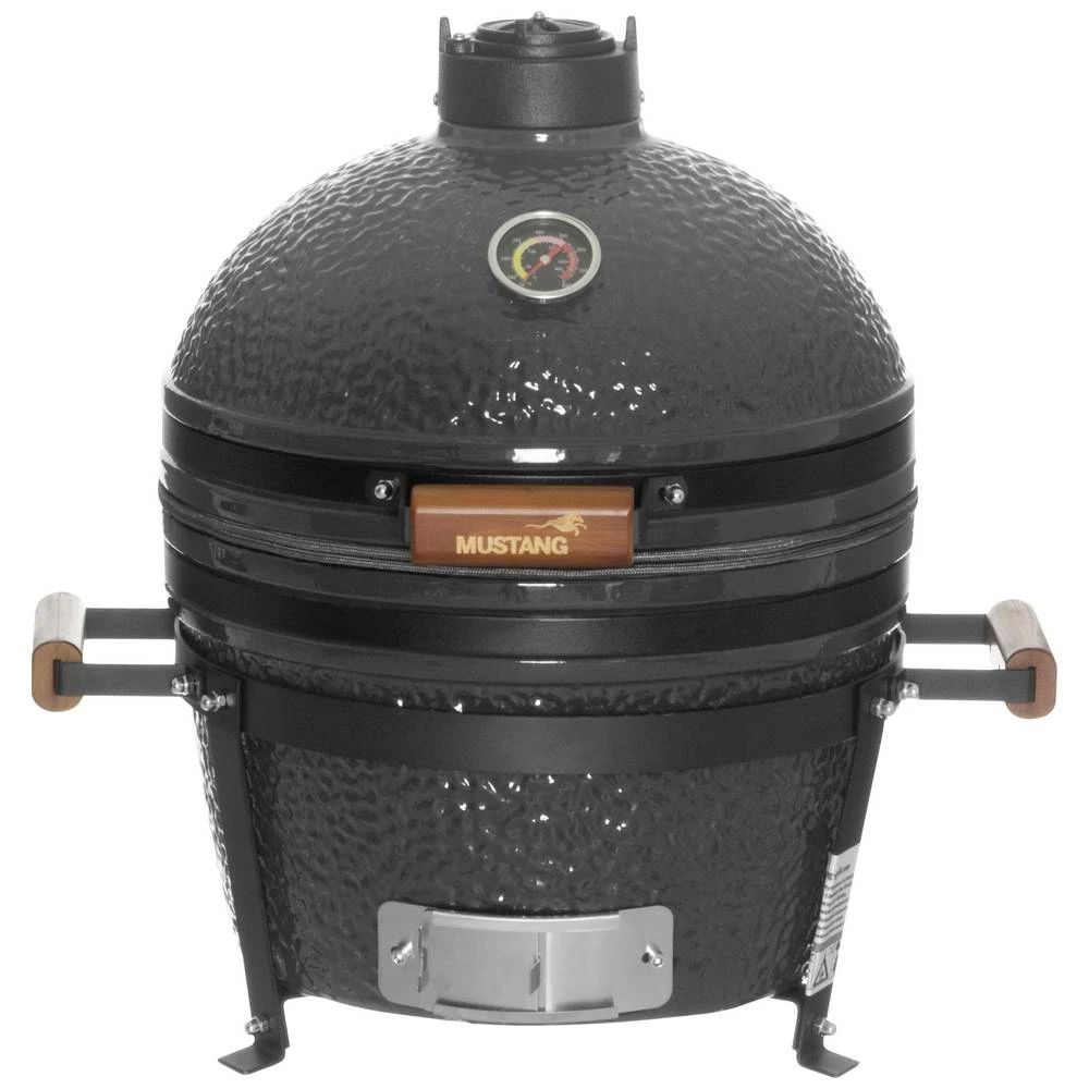 Mustang Grill Kamado S drveni ugljen ugljen roštilj termometar u poklopcu Površina roštilja (promjer)=325 mm siva slika