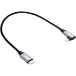 Akyga USB kabel USB-C® utikač, Apple Lightning utikač 0.30 m crna AK-USB-55