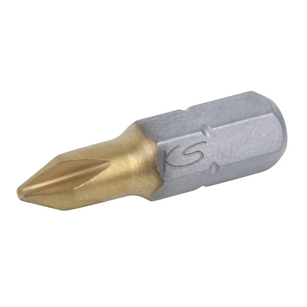 KS Tools 911.2639 9112639 križni bit PH 2 specijalni čelik presvučen titanom C 6.3 5 St. slika