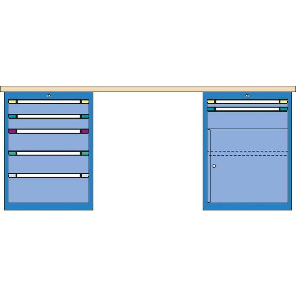 Thur-Metall 84602333_1628 radna tezga (Š x V x d) 2000 x 840 x 700 mm slika