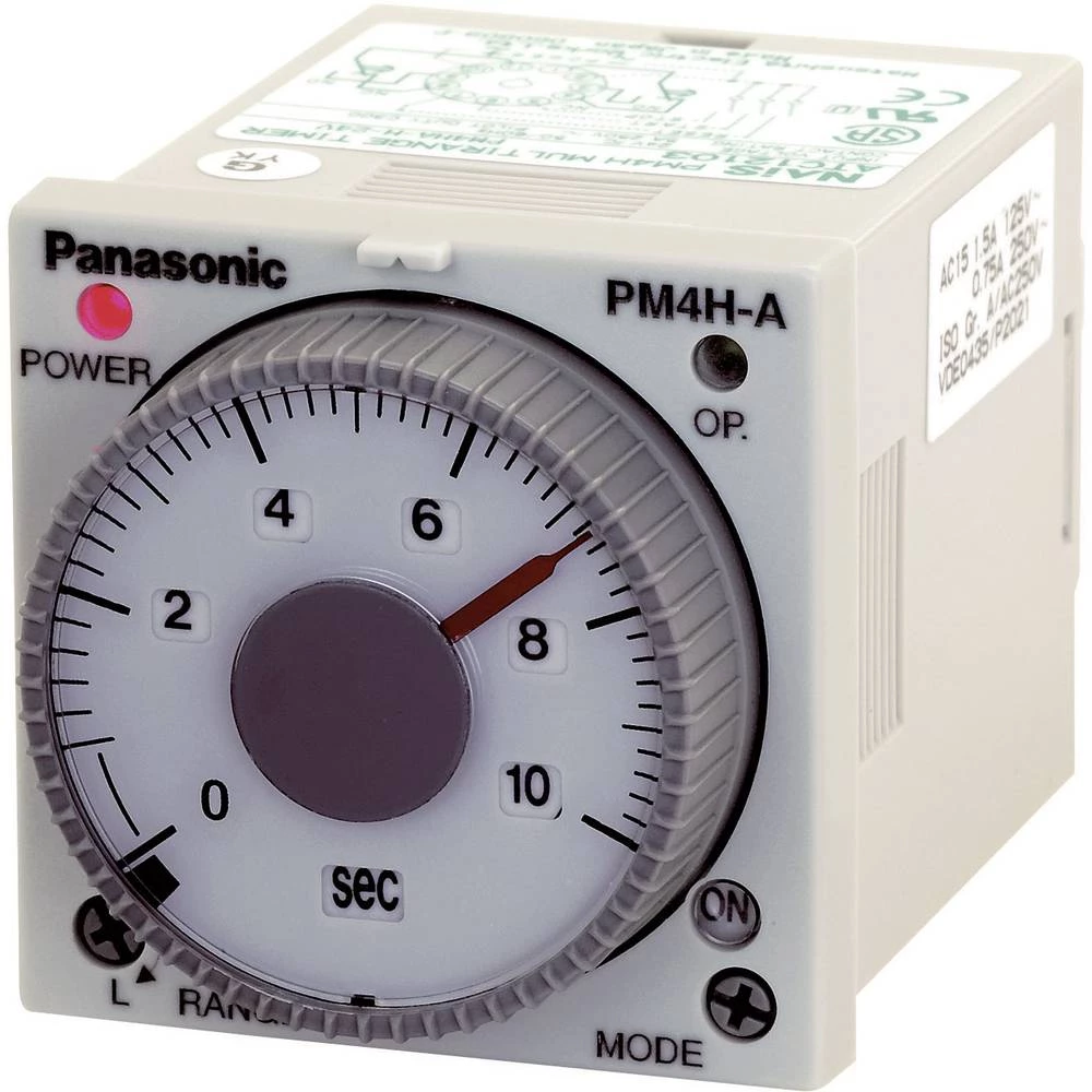 Vremenski relej, višenamjenski 12 V/DC 1 kom. Panasonic PM4HAHDC12J vremenski raspon: 1 s - 500 h 2 preklopni slika