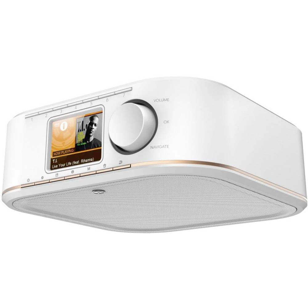 Internet Ugrađeni radio Hama IR350 AUX, WLAN Podržava DLNA, Spotify, Multiroom mogućnost Bijela slika