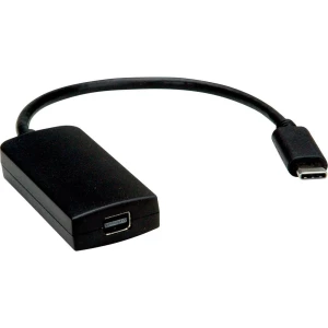 Value USB-C priključni kabel 0.10 m 12.99.3226 crna [1x muški konektor USB-C™ - 1x ženski konektor vga] slika