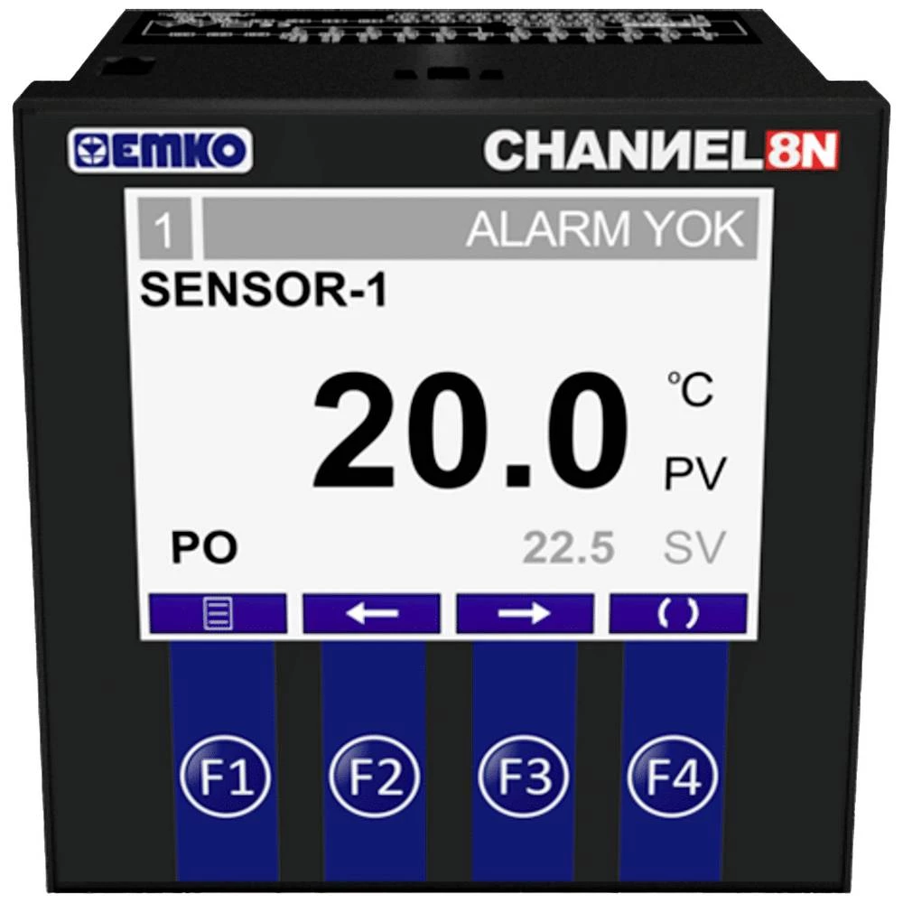 Emko CHANNEL8-N 2-točkasti regulator termostat Pt100 -50 do +400 °C relej 5 A (D x Š x V) 96 x 96 x 96 mm slika