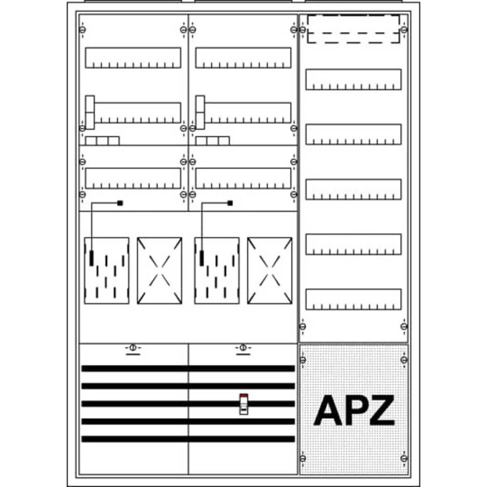 Striebel & John 2CPX035946R9999 KS794Z ormar za brojilo   Broj redova = 3 slika