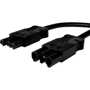 Adels-Contact 16476305 mrežni priključni kabel mrežni adapter - mrežni konektor Ukupan broj polova: 2 + PE crna 0.50 m 75 St. slika