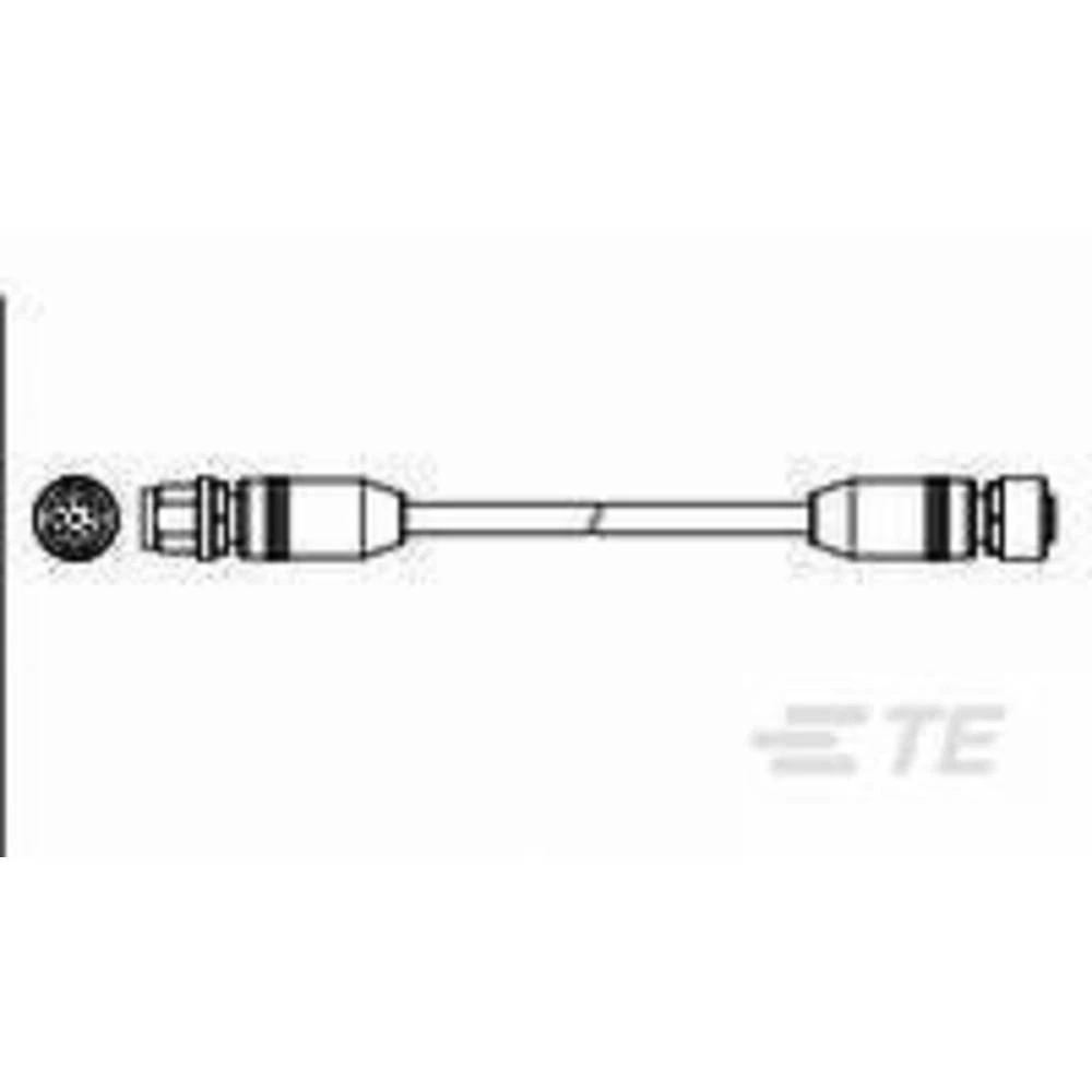 Priključni kabel za senzor/aktivator M12 Ravni muški konektor, Žženski konektor, ravni 1.50 m Broj polova: 8 TE Connectivity 227 slika
