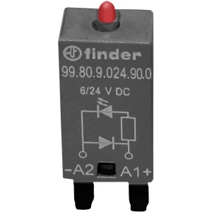 Utični modul Sa supresorskom diodom , S led 10 ST Finder 99.80.9.024.90.0 Boja svjetla: Crvena Pogodno za model: Finder 94.54.1, slika