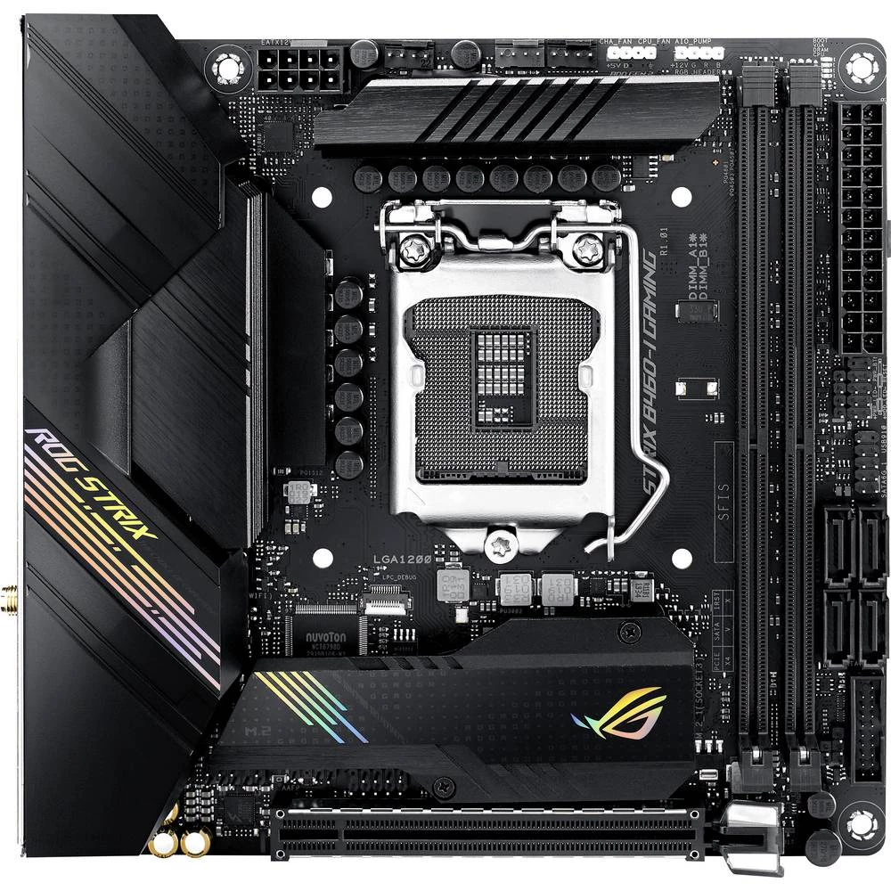 Asus ROG STRIX B460-I GAMING matična ploča Baza Intel® 1200 Faktor oblika Mini-ITX Set čipova matične ploče Intel® B460 slika