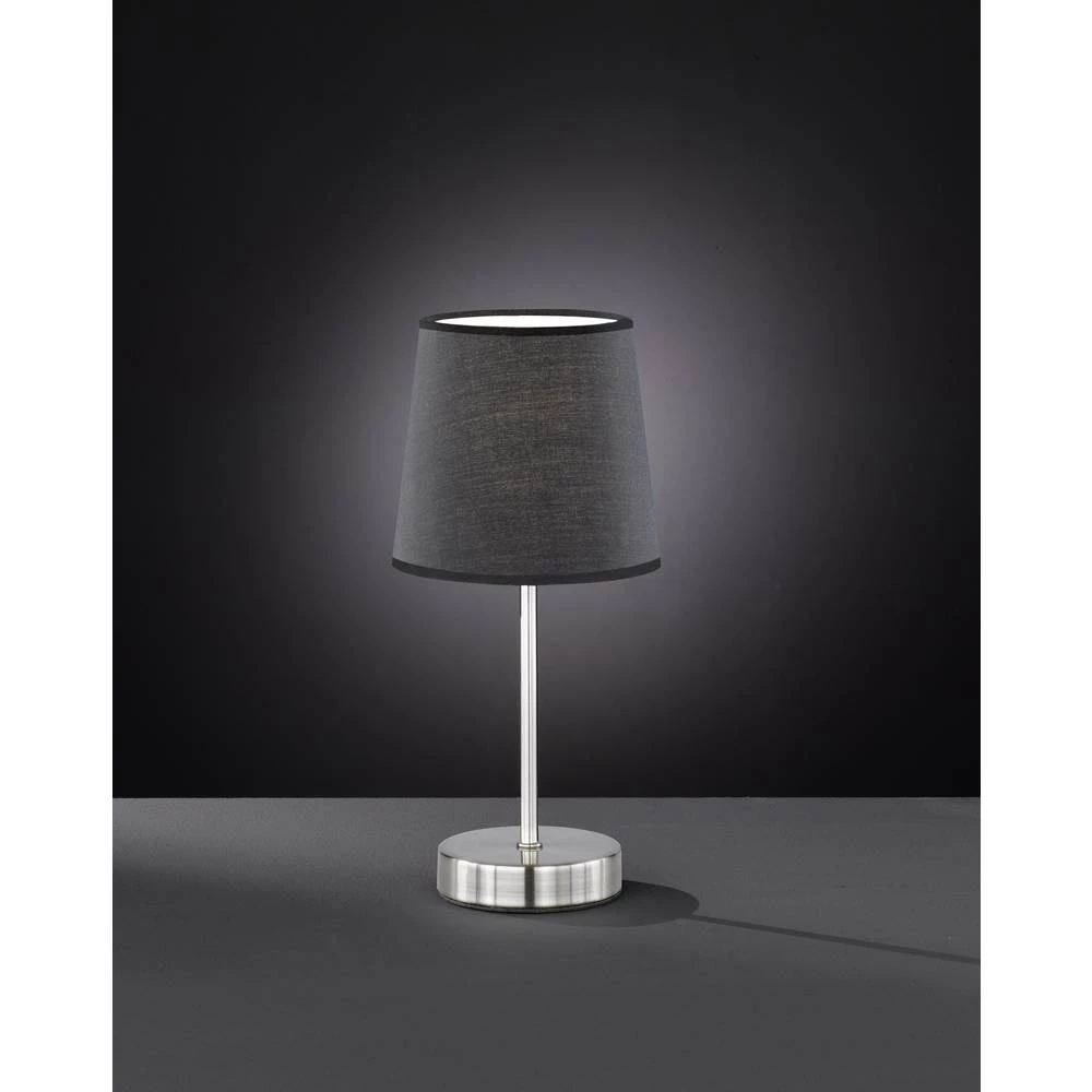 Noćna svjetiljka Halogena žarulja E14 42 W ACTION Cesena 832401100000 Crna, Nikal (mat) slika