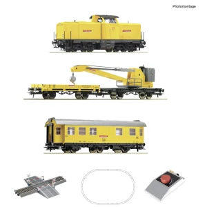 Roco 5100002 H0 analogni početni set: dizel lokomotiva DB klase 212 s kranskom dizalicom slika