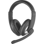 PC naglavne slušalice sa mikrofonom 3,5 mm priključak Sa vrpcom, Stereo Trust Reno Preko ušiju Crna