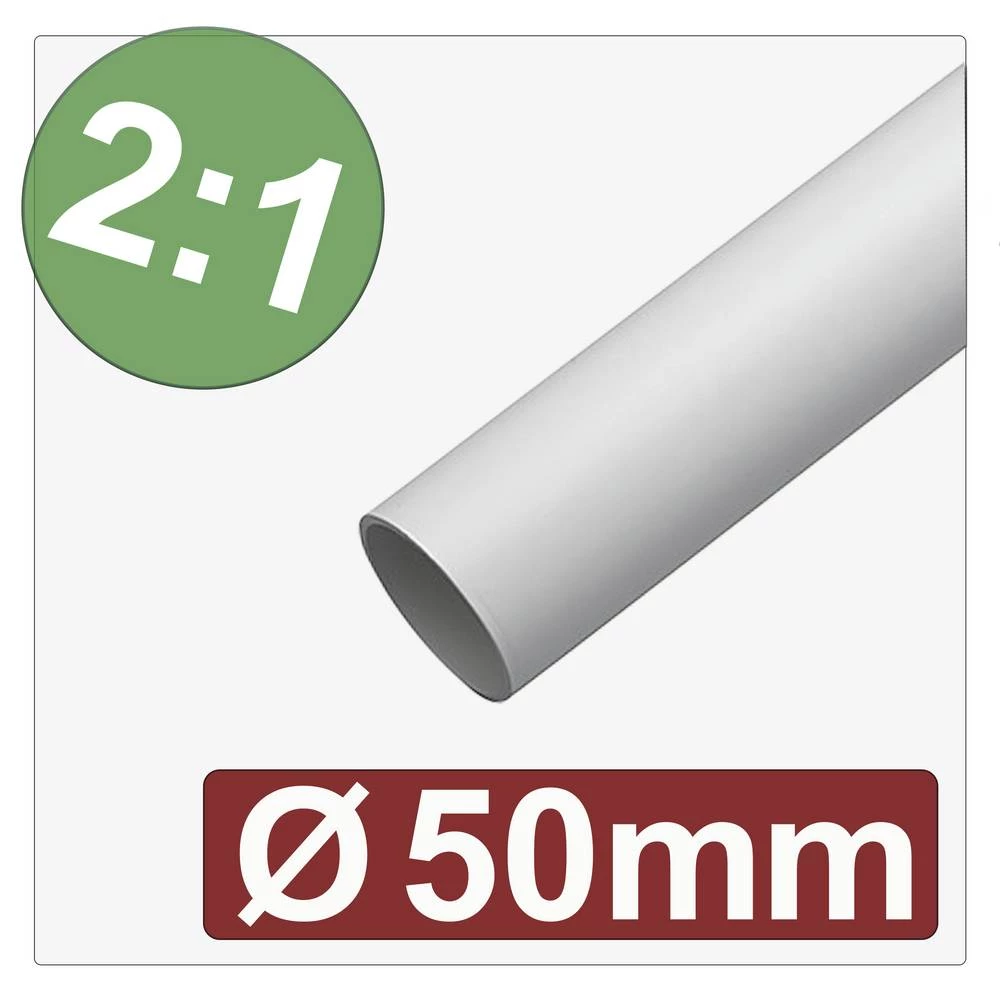 Quadrios 25CA597 skupljajuća cijev bez ljepila bijela 50 mm 25 mm Stopa skupljanja:2:1 Roba na metre slika