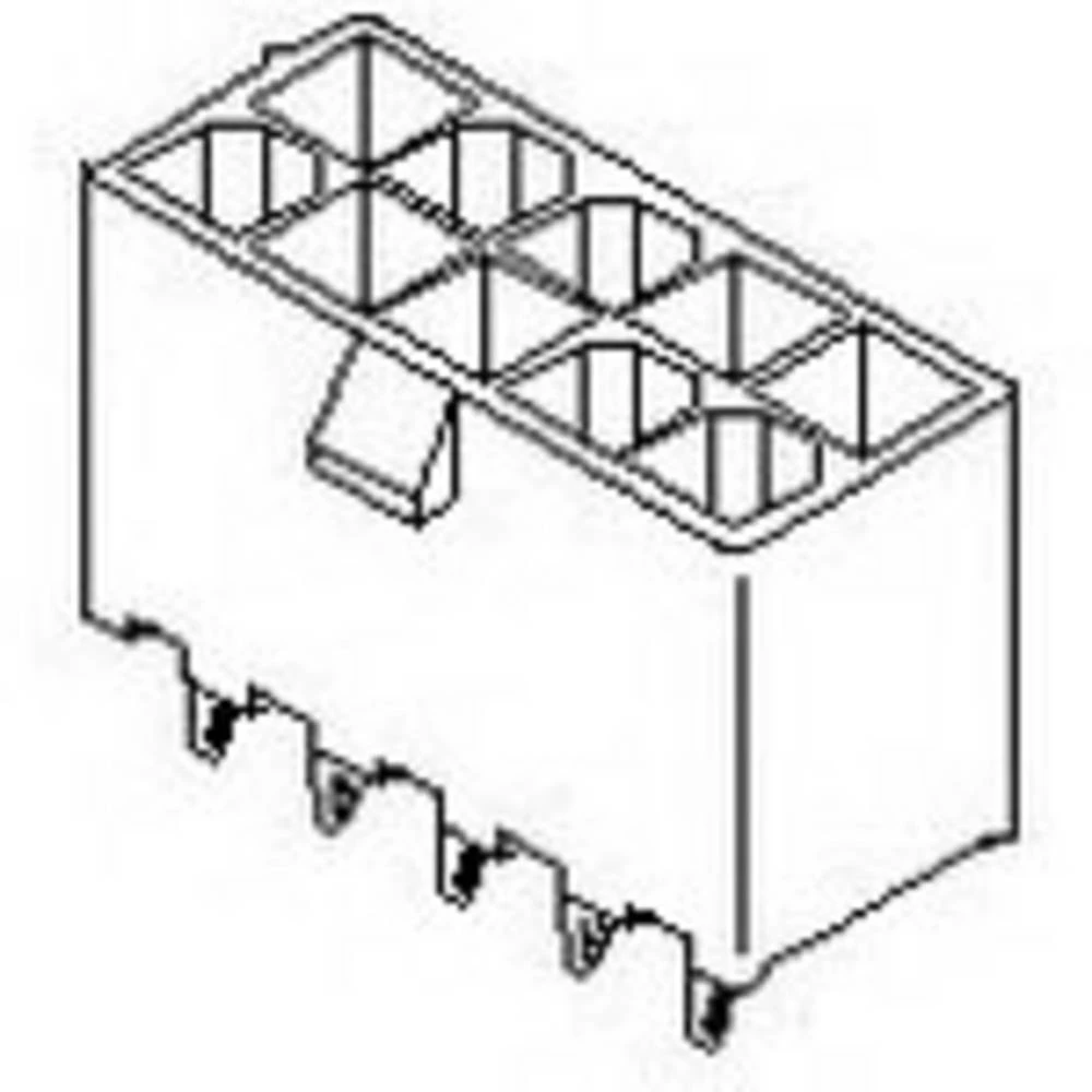 Molex ugradna standardna letva s muškim kontaktima 44472-0854 1 St. Tray slika