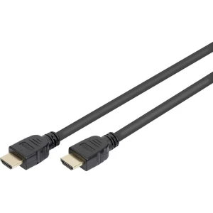 Digitus HDMI Priključni kabel [1x Muški konektor HDMI - 1x Muški konektor HDMI] 3 m Crna slika
