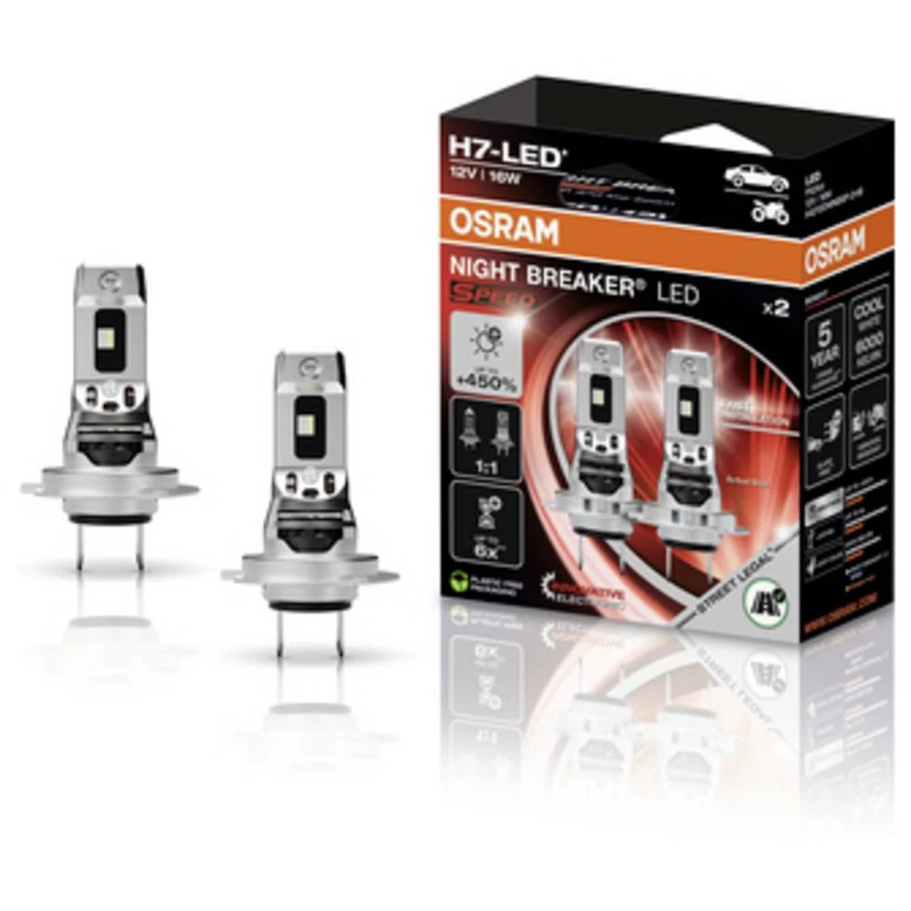 OSRAM 64210DWNBSP-2HB led žarulje NIGHT BREAKER® LED SPEED H7 16 W 12 V slika