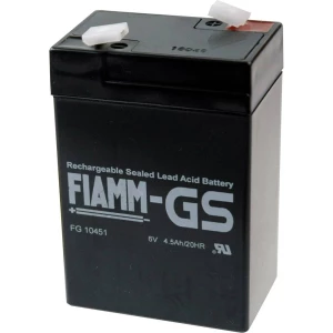 Olovni akumulator 6 V 4.5 Ah Fiamm PB-6-4,5 FG10451 Olovno-koprenasti (Š x V x d) 70 x 106 x 47 mm Plosnati priključak 4.8 mm Be slika