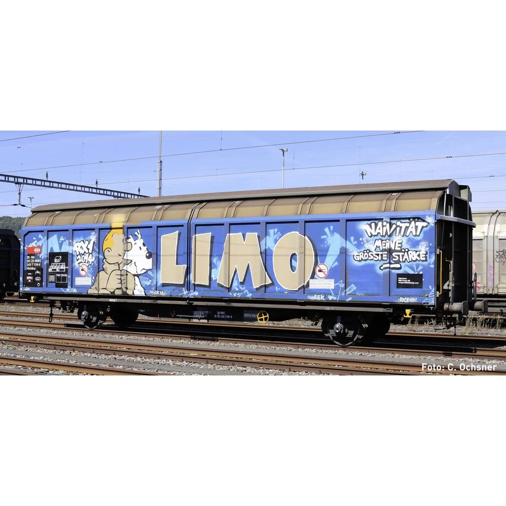 Hobbytrain H24667 N Kolica s kliznim zidom Hbbillns Graffiti serija SBB-a slika