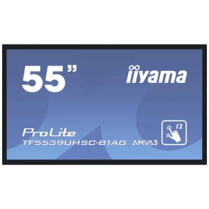 Iiyama ProLite TF5539UHSC-B1AG zaslon velikog formata Energetska učinkovitost 2021: G (A - G) 139.7 cm (55 palac) 3840 x 2160 Pixel 24/7 zaslon osjetljiv na dodir, integrirani zvučnici, funkcija pr... slika