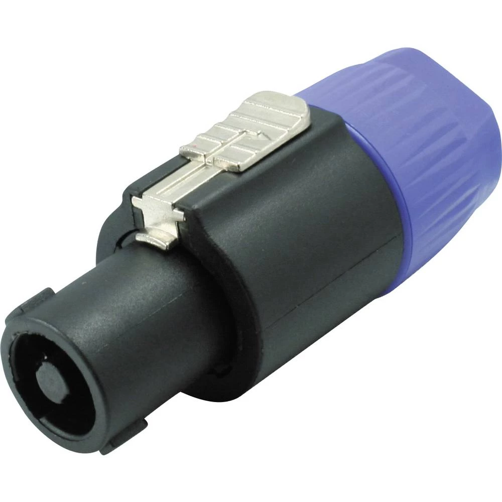 Utični konektor za zvučnike Ravni muški konektor Broj polova: 4 Crna, Plava boja Kash 1 ST slika