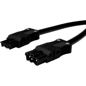 Adels-Contact 92876310 mrežni priključni kabel mrežni adapter - mrežni konektor Ukupan broj polova: 2 + PE crna 1.00 m 75 St. slika