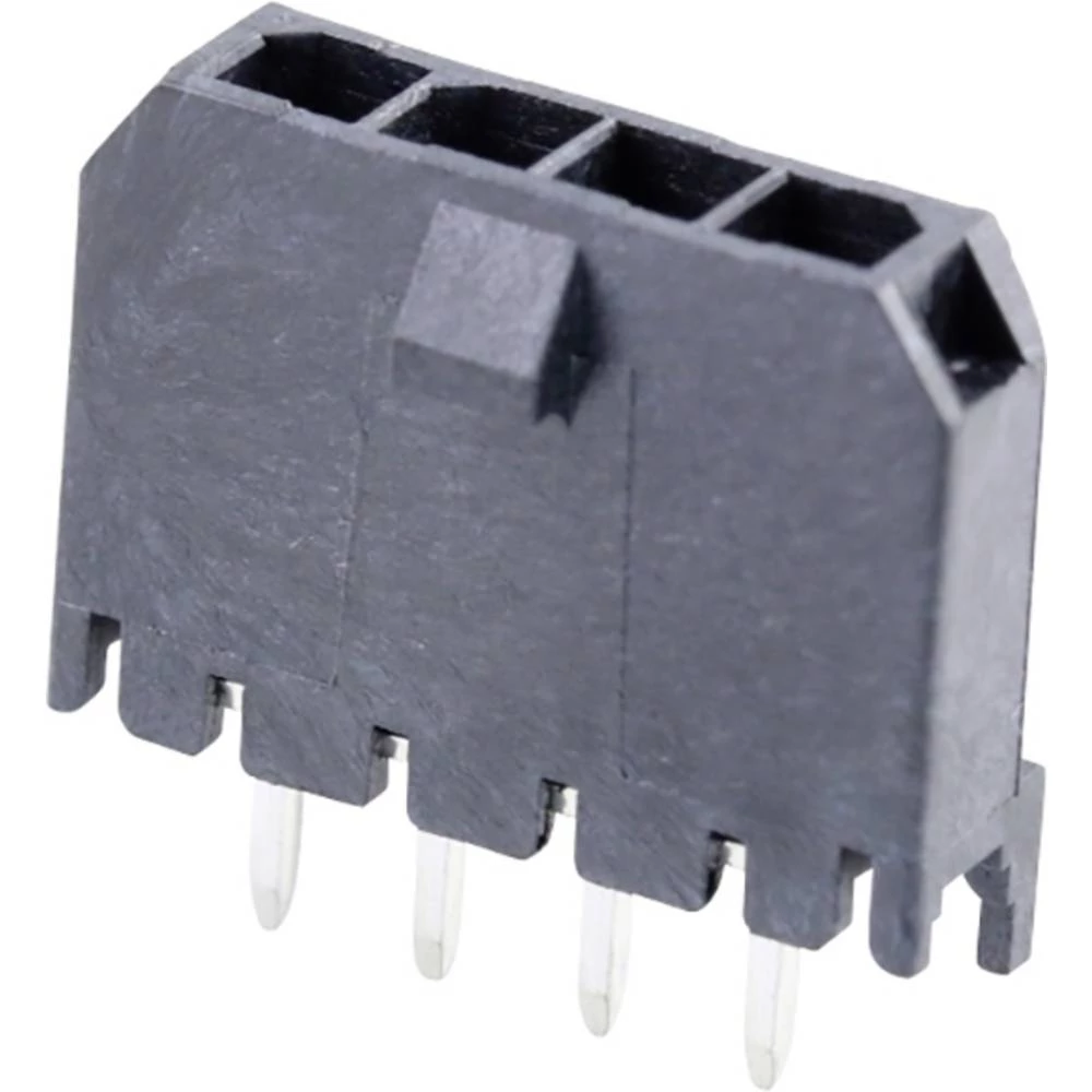 Molex 436500427 Micro-Fit 3.0 Vertical Header, 3.00mm Pitch, Single Row, 4 Circuits, with PCB Polarizing Peg, Tin, Glow-W slika