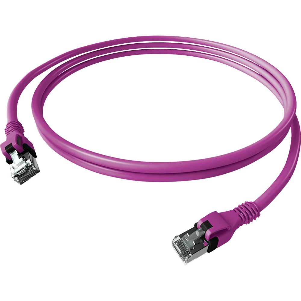 Easylan CPP1OVAVAV0050 RJ45 mrežni kabel, Patch kabel CAT 6a S/FTP 5.00 m ljubičasta dvostruko zaštićen, bez halogena, v slika