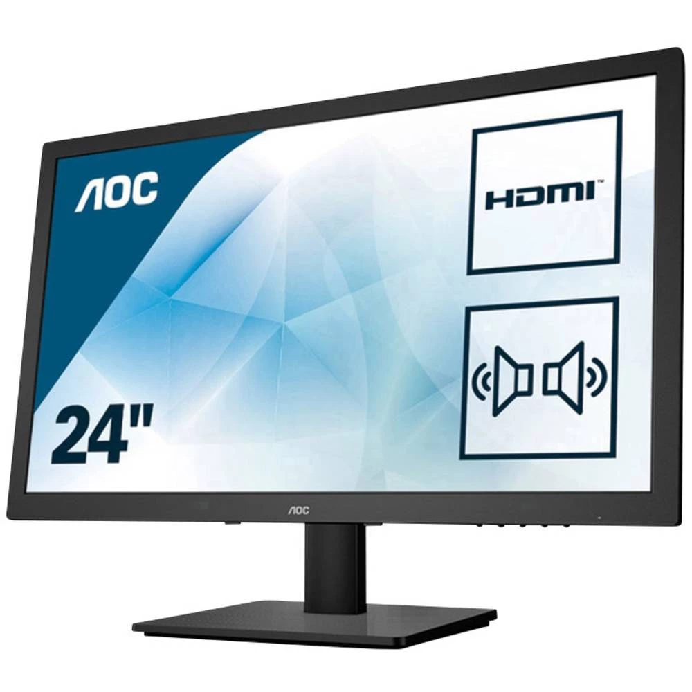 LED zaslon 59.9 cm (23.6 ") AOC E2475SWJ ATT.CALC.EEK A (A+ - F) 1920 x 1080 piksel Full HD 1 ms HDMI&trade;, VGA, DVI, Slušalic slika