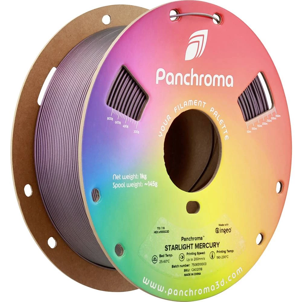 Polymaker CA02018 Panchroma™ Starlight 3D pisač filament PLA promjena boje, višebojni 1.75 mm 1000 g Starlight Mercury, slika