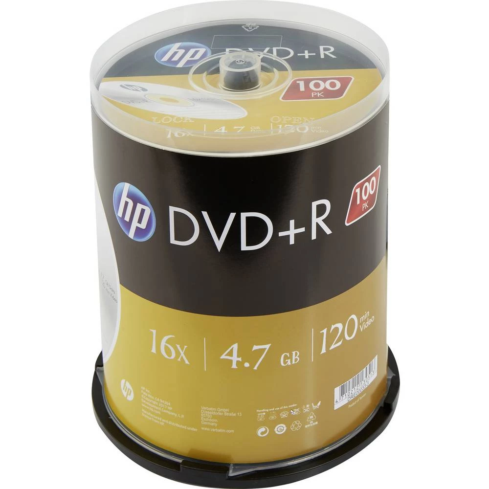 HP DRE00033 DVD+r prazan 4.7 GB 100 St. vreteno slika