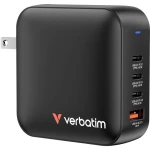 Verbatim Mini GaN Charger adaptar za putovanje 165 W 1x USB-A, 3x USB-C® Power Delivery, USB PD 3.1, QC 3.0 brzi punjač,