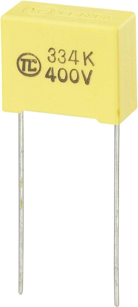 TRU COMPONENTS Folijski kondenzator MKS radijalno ožičen 0.33 &micro;F 400 V/DC 5 % 15 mm (D x Š x V) 18 x 8.5 x 14.5 mm 1 ST slika