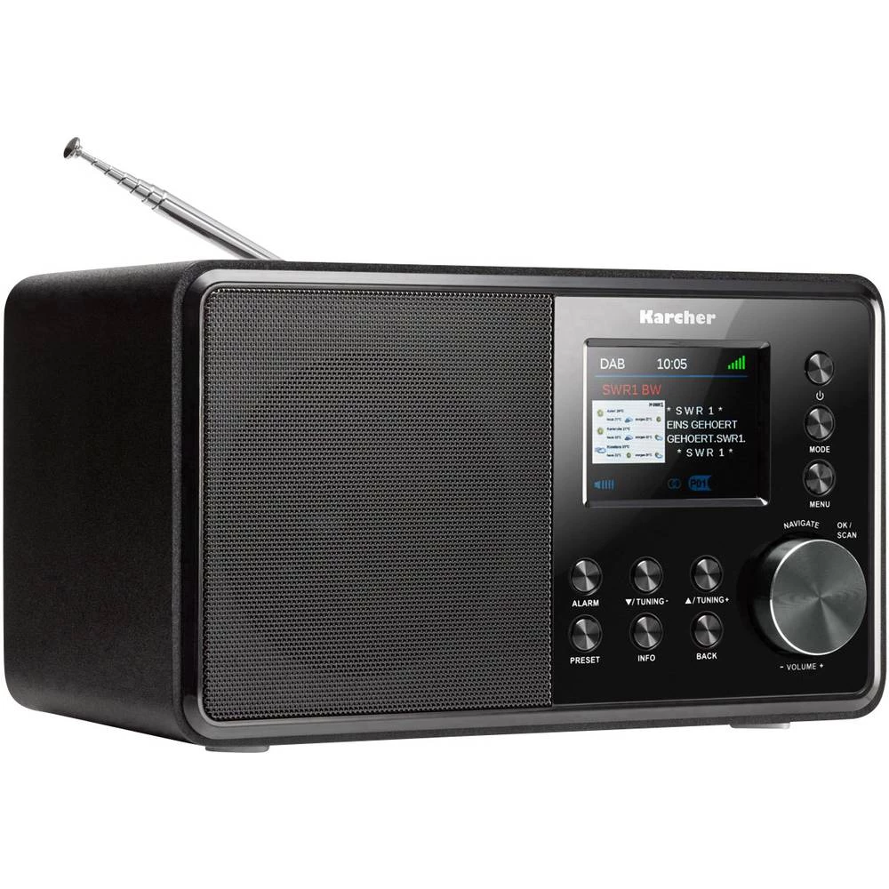DAB+ (1012) Stolni radio Karcher DAB 3000 AUX Crna slika