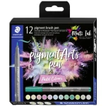 Staedtler pigment brush pen Pastel Colour 371 C12-2 fineliner u boji razvrstana, pastelna  12 St.