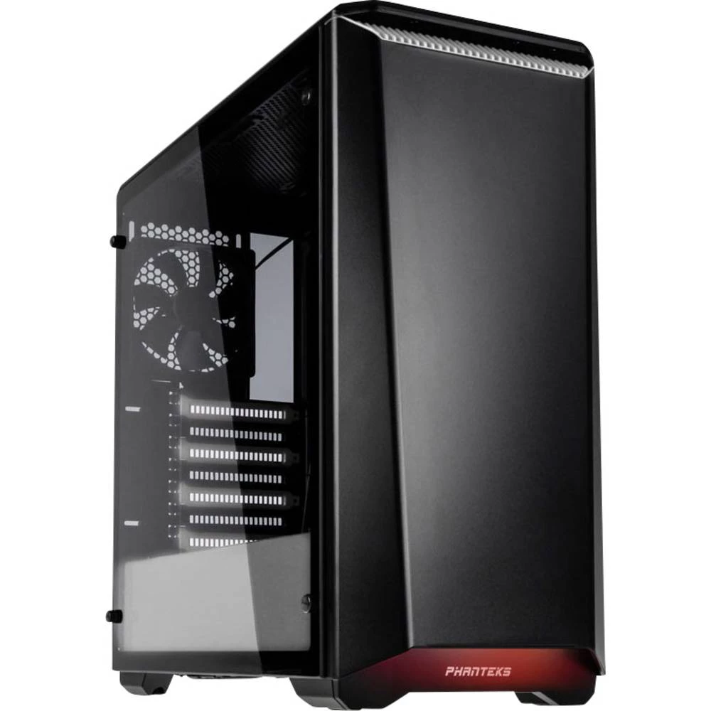 Midi-Tower Kućište za računala Phanteks P400S Crna/bijela 2 predinstalirana ventilatora, Prikladno za AIO hlađenje vodom, Izolir slika