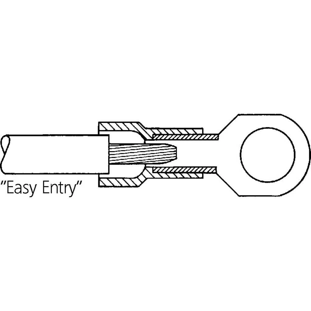 LAPP 63104360 prstenasta kabelska stopica Presjek (maks.)=6 mm² izolirani dio žuta 50 St. slika