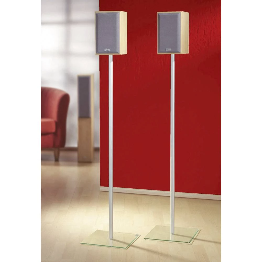 VCM Morgenthaler Sulivo mini Stalak za zvučnike Togi nosač Tlo-/Udaljenost od stropa (maks.): 71 cm Srebrna, Stakleno prozirna 1 slika