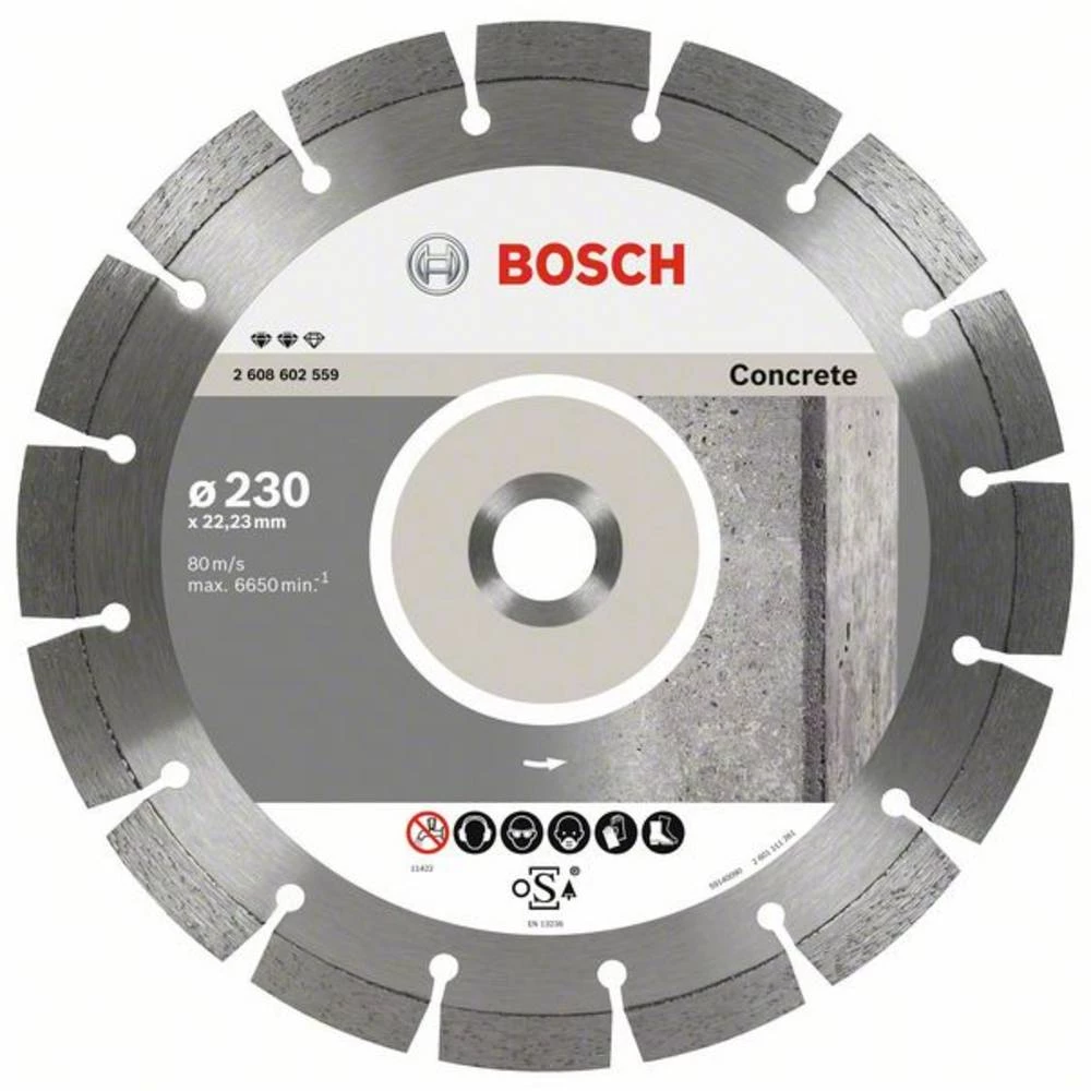 Dijamantna rezna ploča Expert for Concrete - 115 x 22,23 x 2,2 x 12 mm Bosch Accessories 2608602555 promjer 115 mm 1 ST slika