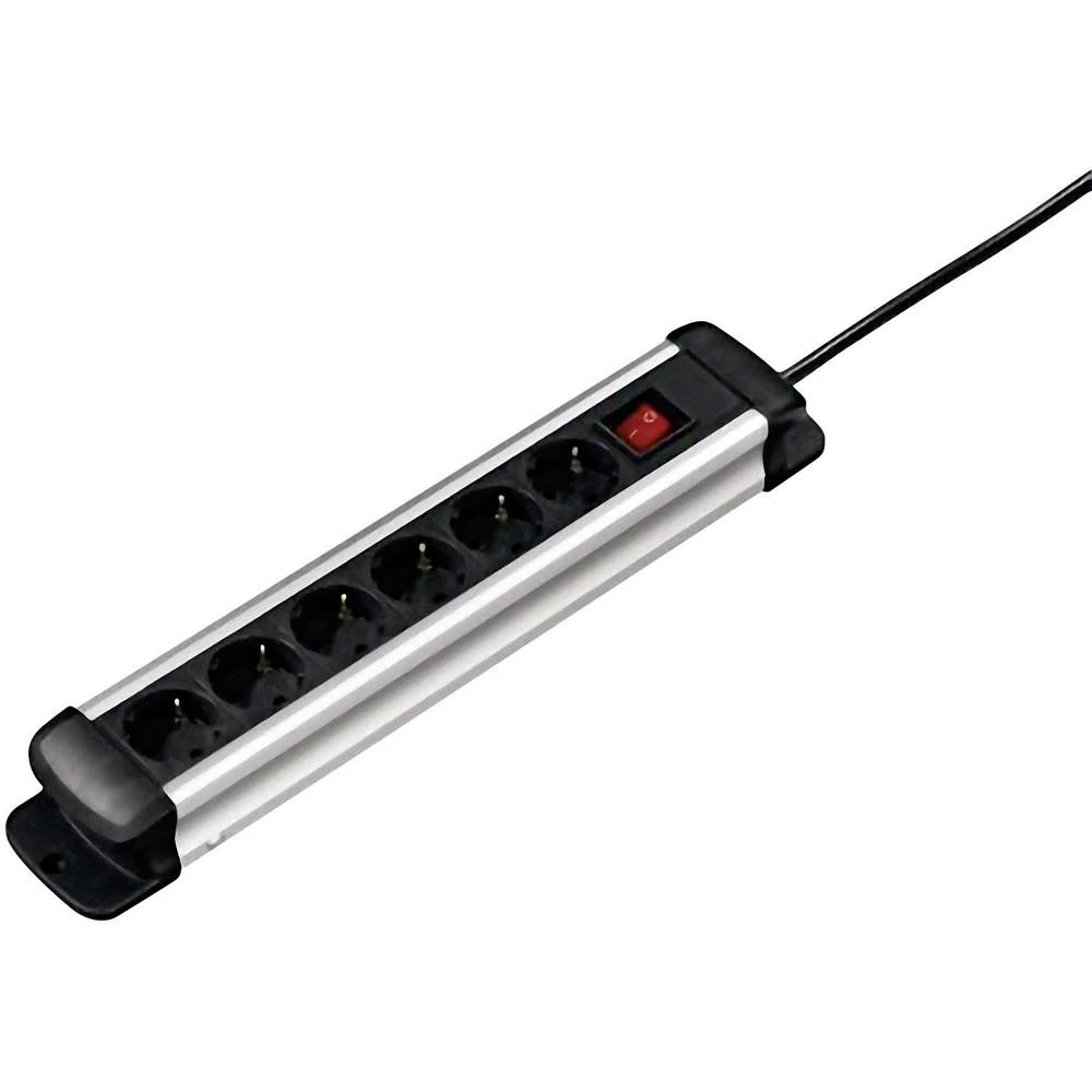 Hama 00047856 Razdjelna letva s prekidačem 6-struki Crna Utičnica slika