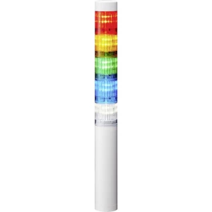 Signalni toranj LED Patlite LR4-5M2WJNW-RYGBC 5-bojno, Crvena, Žuta, Zelena, Plava boja, Prozirna 5-bojno, Crvena, Žuta, Zelena, slika