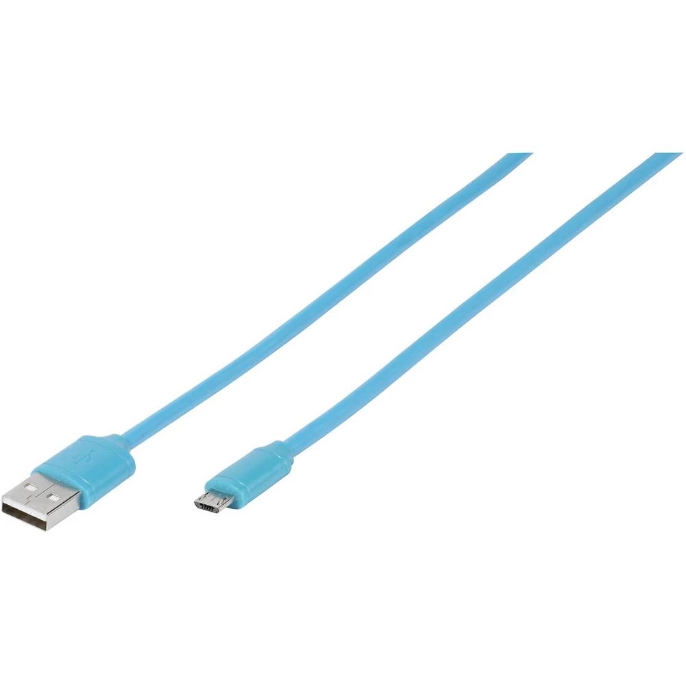 Vivanco USB kabel USB 2.0 USB-A utikač, USB-Micro-B utikač 1.00 m plava boja okrugli slika