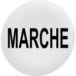 Schneider Electric ZBAF142 poklopac tipke   Marche bijela 10 St.