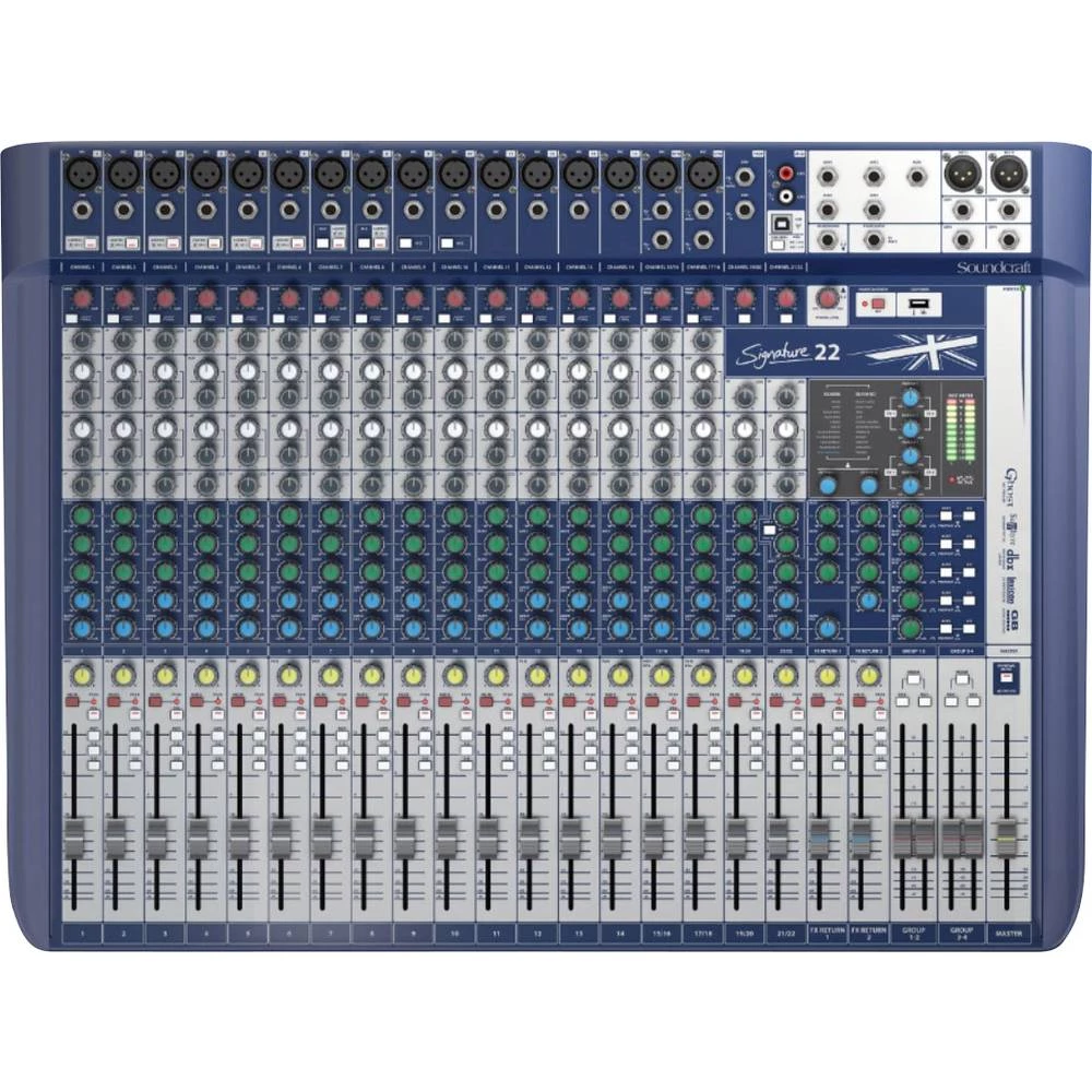 SoundCraft SIGNATURE 22 Konzolni miks pulta Broj kanala:22 USB priključak slika