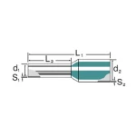 Kabelski završetak 1 x 0.50 mm x 8 mm djelomično izolirani, narančaste boje Weidmüller 9004270000 500 kom.