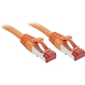 LINDY 47811 RJ45 mrežni kabel, Patch kabel cat 6 S/FTP 5.00 m narančasta sa zaštitom za nosić 1 St. slika
