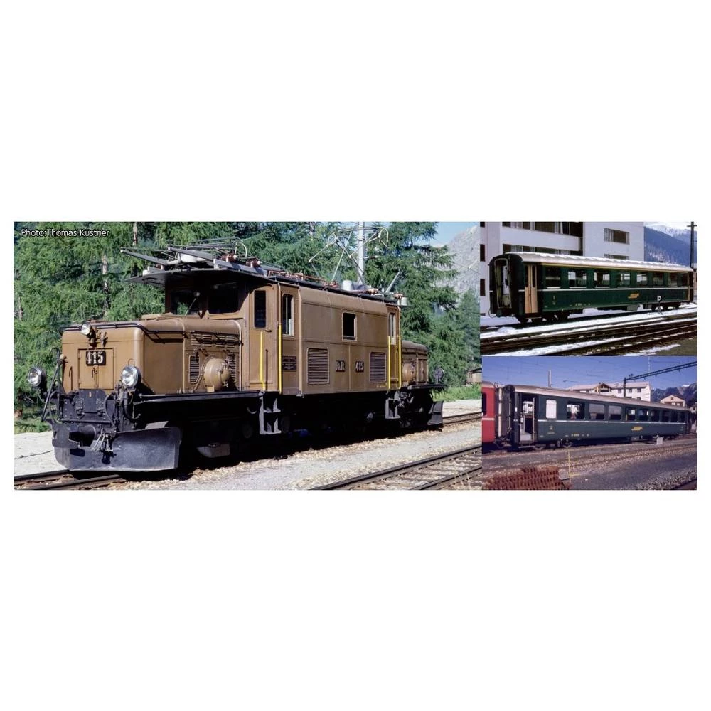 KATO K10-1987 Putnički vlak N s Ge 6/6 I krokodilskim motorom + 4x EW I od RhB-a slika