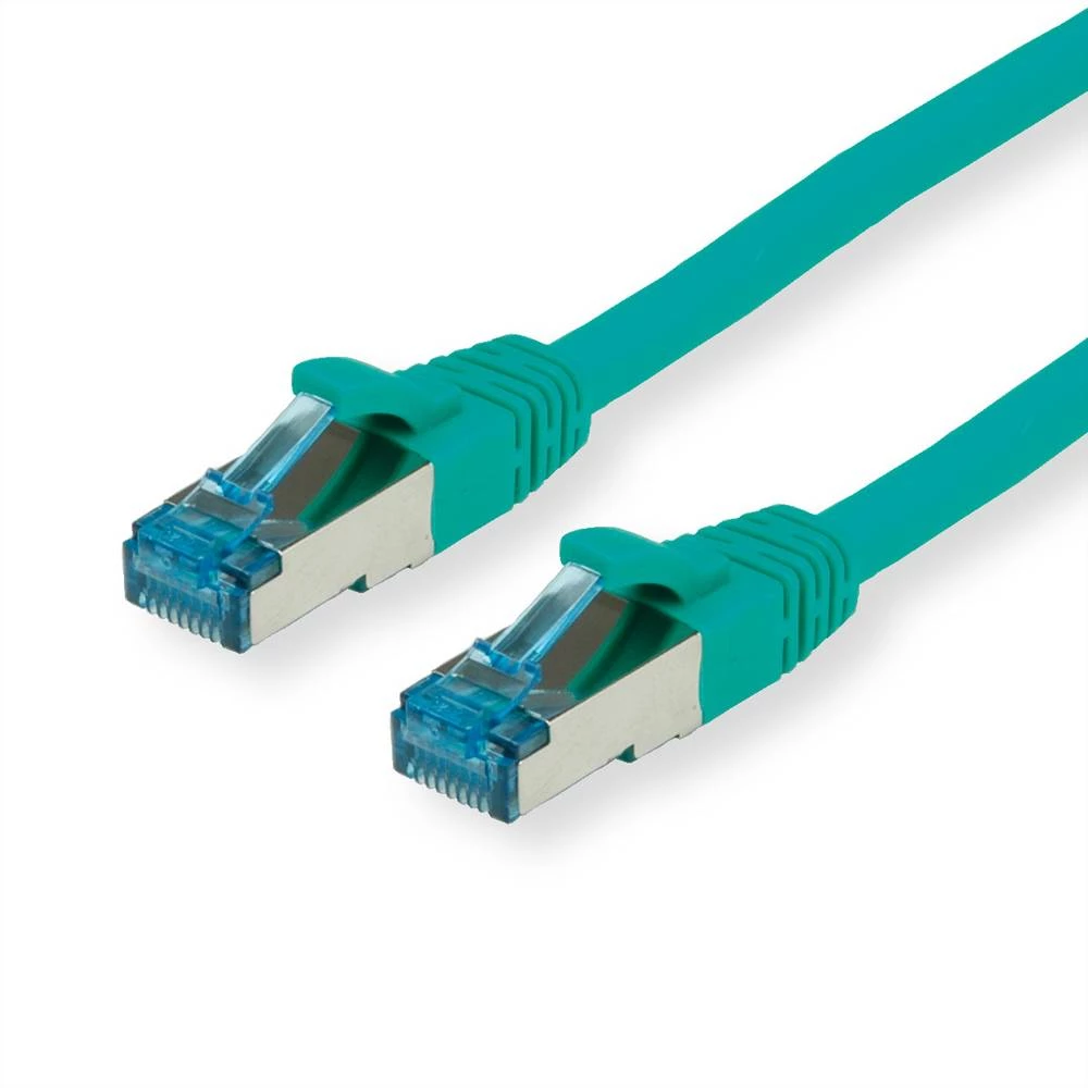 Value 21.99.1993 RJ45 mrežni kabel, Patch kabel cat 6a S/FTP 1.50 m zelena dvostruko zaštićen, bez halogena, vatrostalan slika